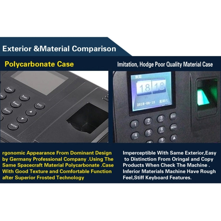 U160 3.0 inch Color Screen ZK Software Fingerprint Time Attendance with TCP/IP, USB Communication Office Time Attendance Clock U160 3.0 inch Color Screen ZK Software Fingerprint Time Attendance with TCP/IP, USB Communication Office Time Attendance Clock